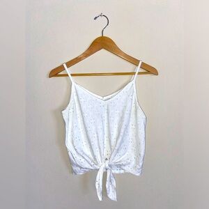 White spaghetti strap top.